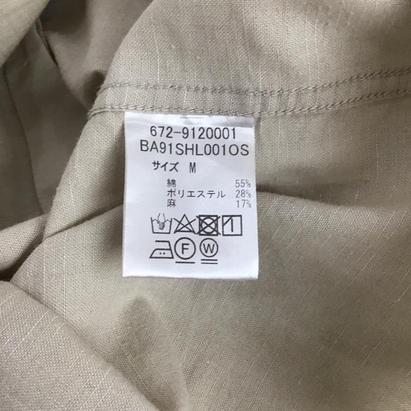 ナノユニバース nano・universe シャツ、ブラウス 長袖 M 無地 ベージュ / ベージュ /  メンズ USED 古着 中古 10131061