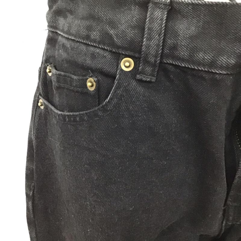 フリークスストア FREAK S STORE パンツ デニム、ジーンズ デニムパンツ ストレートパンツ ワイドパンツ カジュアルパンツ M 無地 黒 / ブラック /  レディース USED 古着 中古 10114474