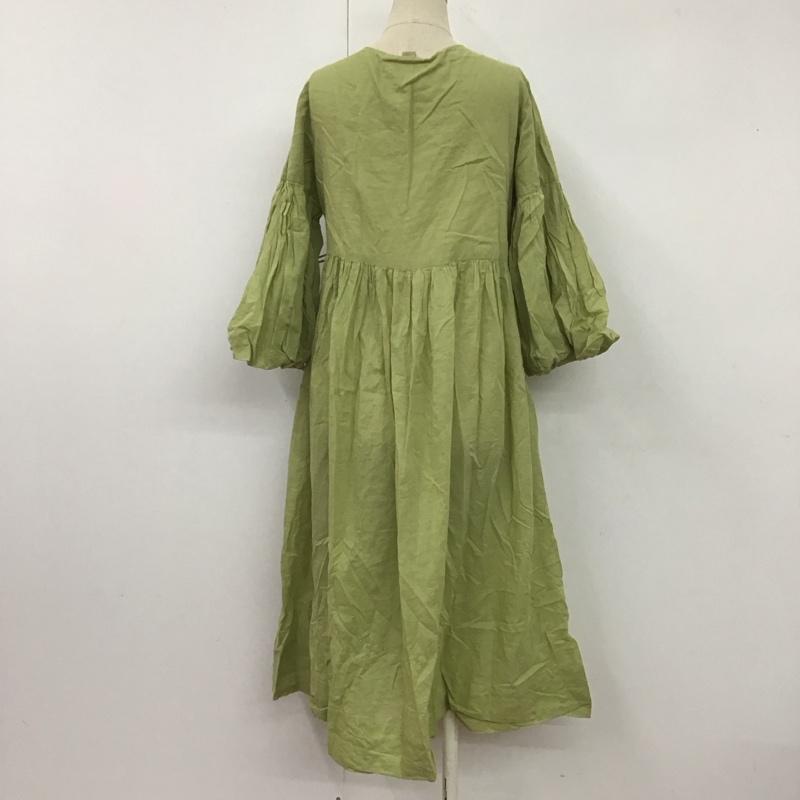フリークスストア FREAK S STORE ワンピース ロングスカート 半袖ロングワンピース 前開シャツワンピース カジュアルロングワンピース FREE 無地 緑 / グリーン /  レディース USED 古着 中古 10106620