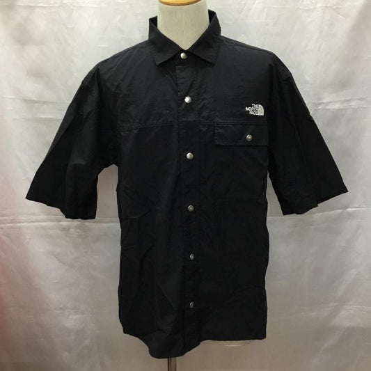 ザノースフェイス THE NORTH FACE シャツ、ブラウス 半袖 nr22331 半袖シャツ カラーシャツ カジュアルシャツ L ロゴ、文字 黒 / ブラック /  メンズ USED 古着 中古 10108991