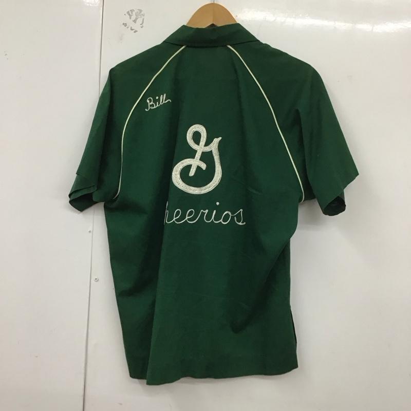 キングルイ King Louie シャツ、ブラウス 半袖 70s ボーリングシャツ 半袖シャツ M 無地 緑 / グリーン /  メンズ USED 古着 中古 10129635