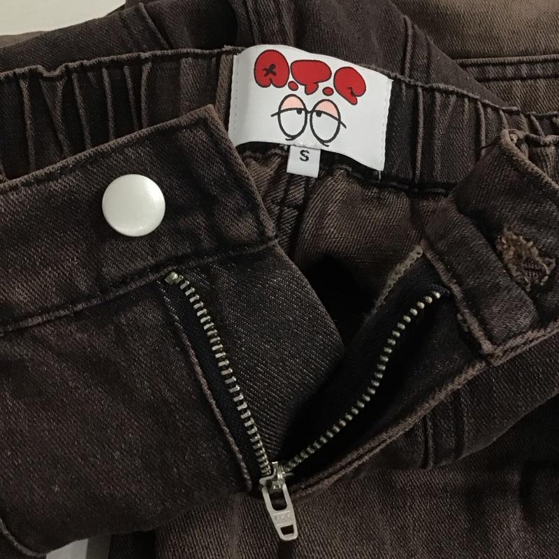 古着 USED パンツ ワークパンツ、ペインターパンツ A.T.C 252-2971 オーバーダイ カーゴパンツ ワイドデニム オールド加工 S 無地 マルチカラー / マルチカラー /  メンズ USED 古着 中古 10142283