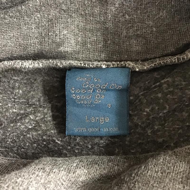 グッドオン Good On パーカー 長袖 L 無地 チャコールグレー / チャコールグレー /  メンズ USED 古着 中古 10108095