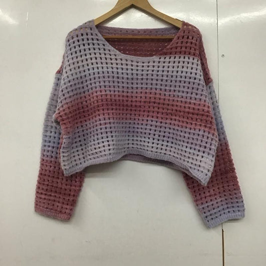 ダブルクローゼット w closet ニット、セーター 長袖 M 無地 マルチカラー / マルチカラー /  レディース USED 古着 中古 10144240