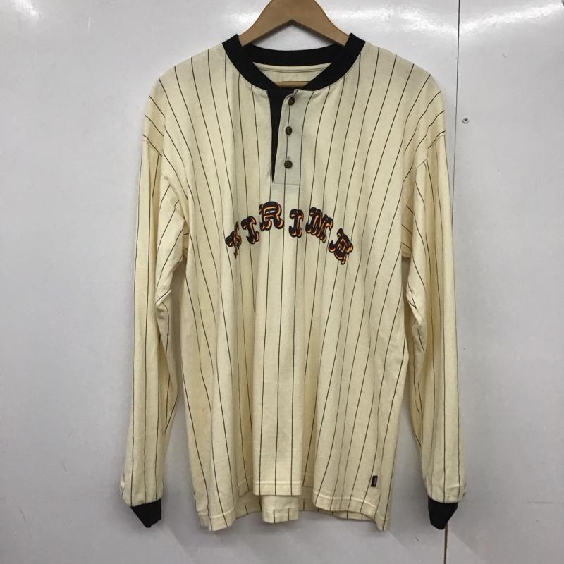 キリメ Kirime カットソー 長袖 長袖カットソー ヘンリーネックカットソー ストライプシャツ XL ロゴ、文字 アイボリー / アイボリー /  メンズ USED 古着 中古 10142976