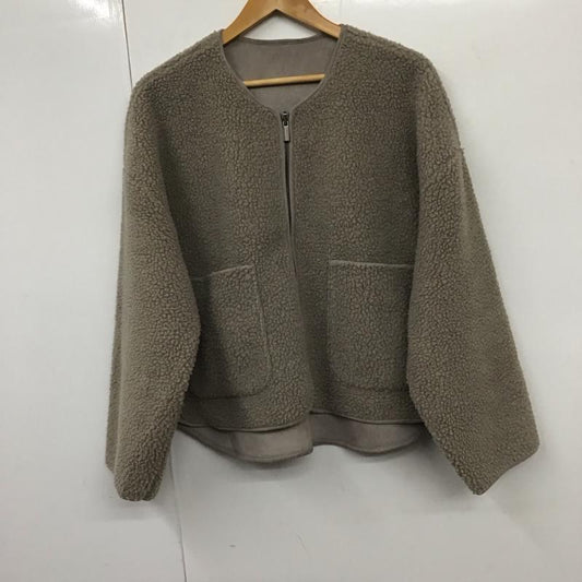 ザラ ZARA ジャケット、上着 ジャンパー、ブルゾン リバーシブル ムートン ボア M 無地 ベージュ / ベージュ /  レディース USED 古着 中古 10130402