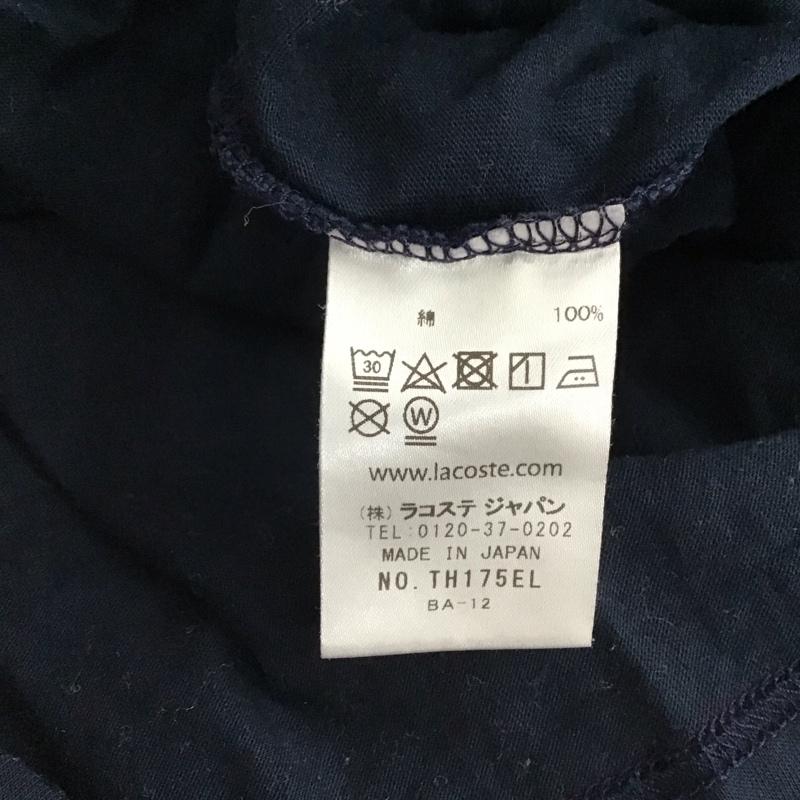ラコステ LACOSTE Tシャツ 半袖 半袖カットソー プリントTシャツ クルーネックカットソー 4 ロゴ、文字 紺 / ネイビー /  メンズ USED 古着 中古 10150597