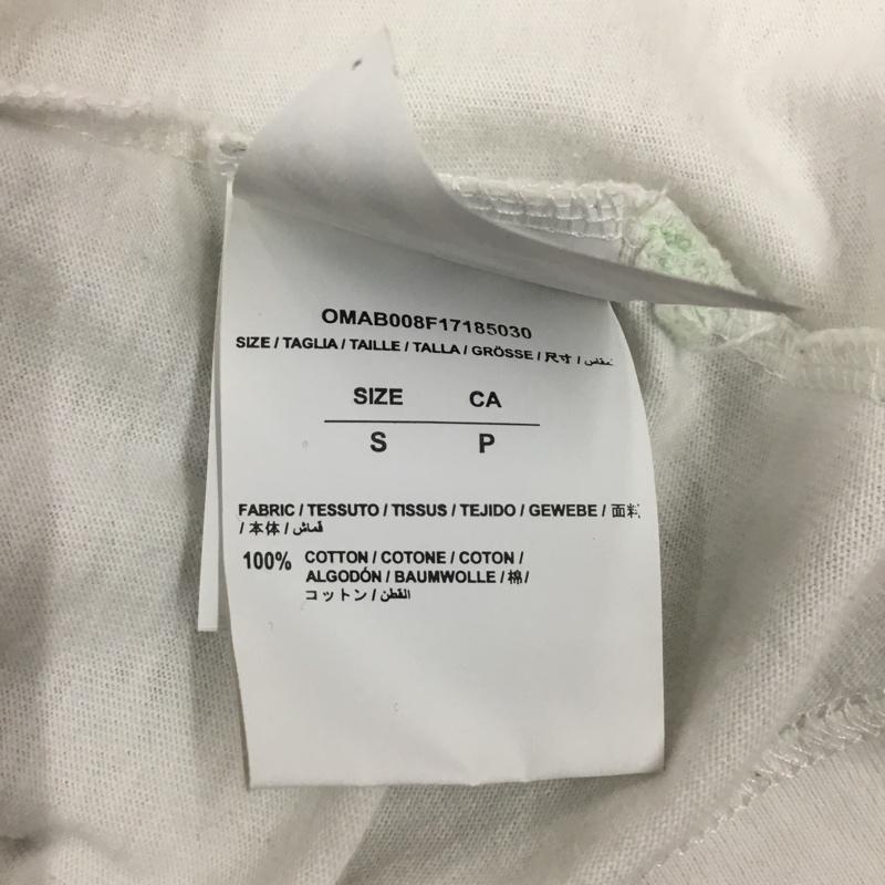 オフホワイト Off-White カットソー 長袖 omab008f17185030 長袖Tシャツ ラグラン S ロゴ、文字 白 / ホワイト / X 黒 / ブラック /  メンズ USED 古着 中古 10114814
