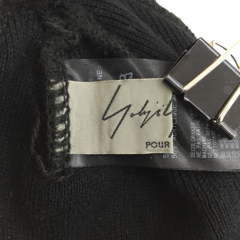 ヨウジヤマモト Yohji Yamamoto 帽子 ニット帽 HR-H39-567 NEW ERA ロゴ、文字 黒 / ブラック /  メンズ USED 古着 中古 10143474