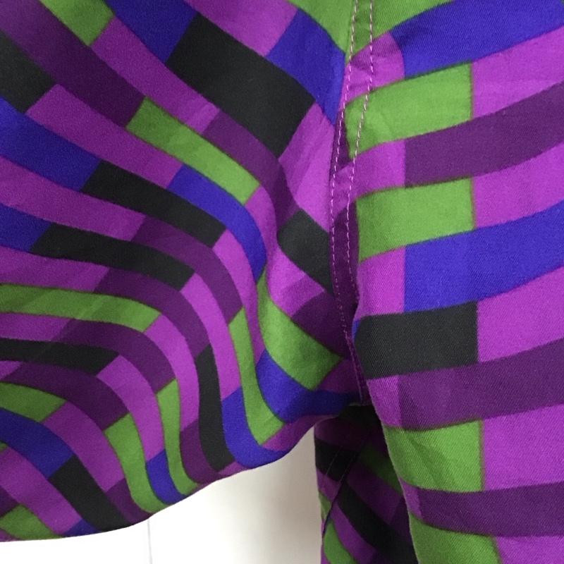 古着 USED カットソー 長袖 長袖シャツ カラーシャツ ポケットシャツ 長袖カットソー 柄シャツ 総柄 マルチカラー / マルチカラー /  メンズ USED 古着 中古 10112720