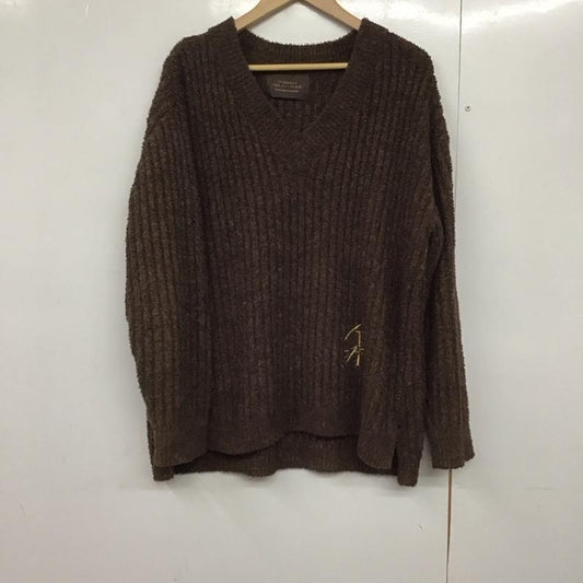 ジェラートピケ gelato pique ニット、セーター 長袖 PWNT241056 ベビモコメランジリブプルオーバー パジャマ ルームウェア ONE SIZE 無地 茶 / ブラウン /  レディース USED 古着 中古 10142249