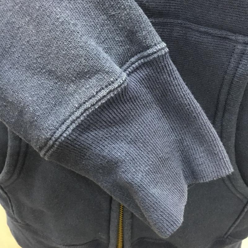 チャンピオン Champion パーカー 長袖 ジップパーカー L 無地 紺 / ネイビー /  メンズ USED 古着 中古 10113449