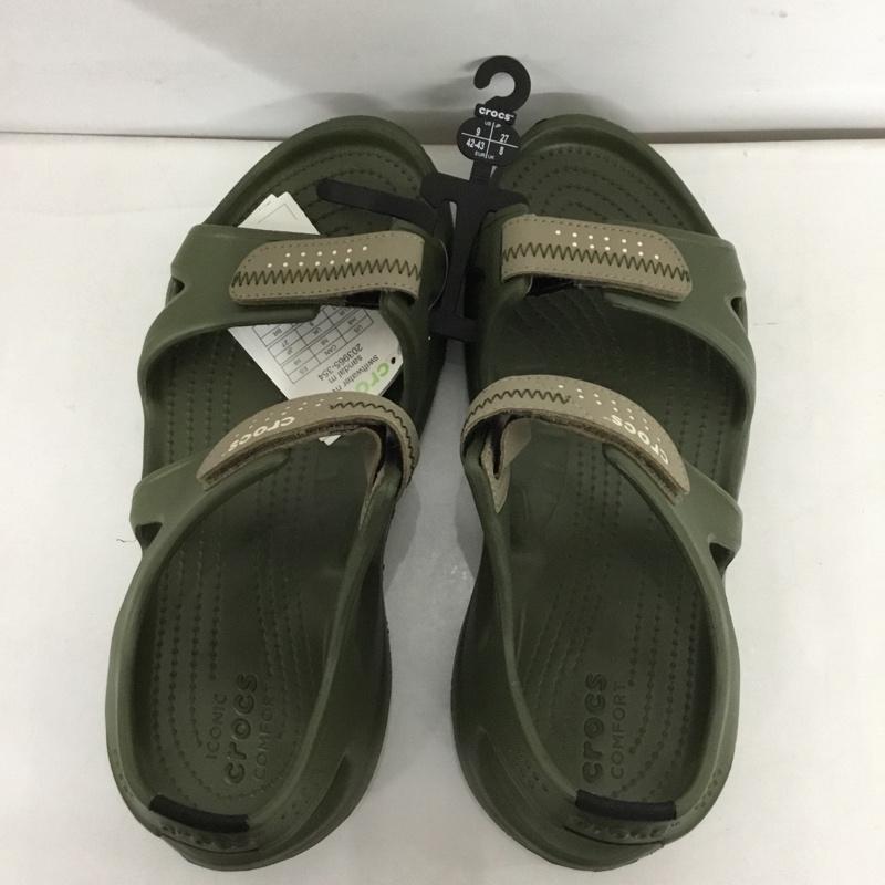 クロックス crocs サンダル サンダル 203965-354 スウィフトウォーター リバー crocs SWIFTWATER RIVER SANDAL 27.0cm 無地 カーキ / カーキ /  メンズ USED 古着 中古 10125457