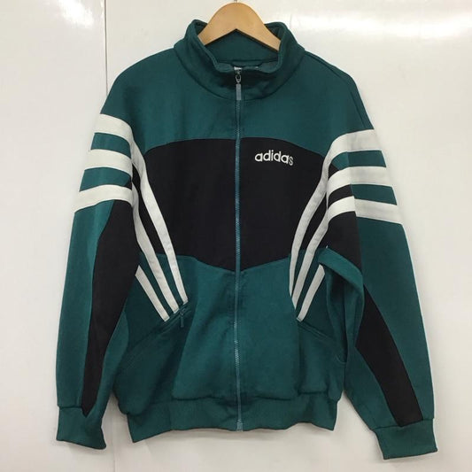 アディダス adidas ジャケット、上着 ジャケット、ブレザー ジップアップジャケット アウター 古着 スタンドネック M ロゴ、文字 マルチカラー / マルチカラー /  メンズ USED 古着 中古 10131372