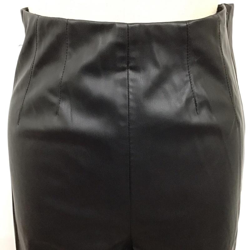 ザラ ZARA パンツ デニム、ジーンズ フェイクレザーパンツ スリムパンツ ストレッチパンツ S 無地 黒 / ブラック /  レディース USED 古着 中古 10118534