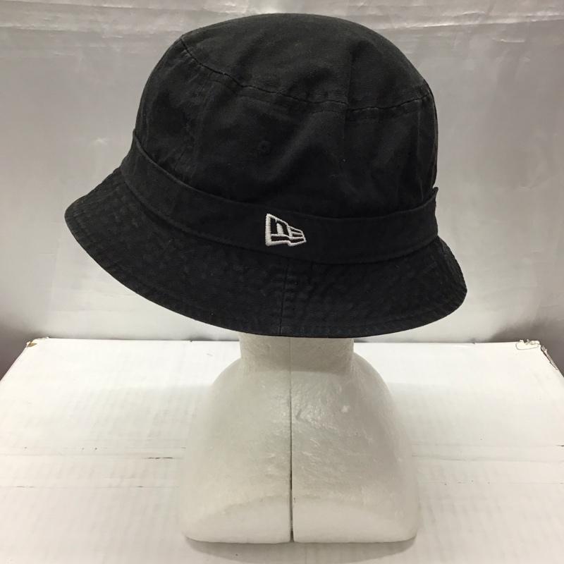 ニューエラ NEW ERA 帽子 ハット バケットハット バケハ ロゴ、文字 黒 / ブラック /  メンズ USED 古着 中古 10115676