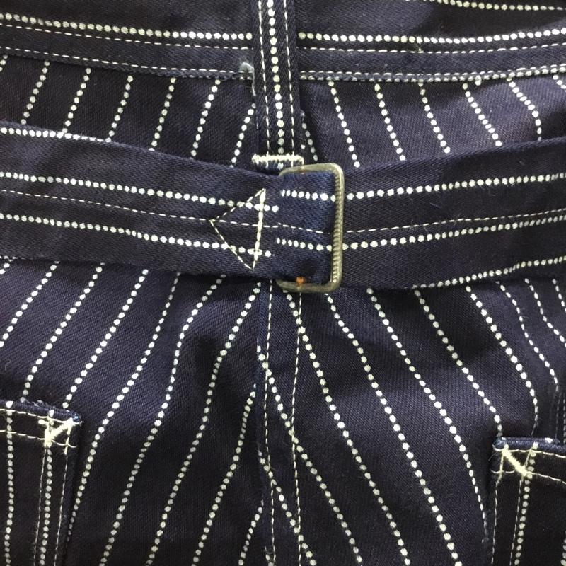 シュガーケーン SUGAR CANE パンツ デニム、ジーンズ デニムジーンズ ワイドパンツ ストレートパンツ ストライプパンツ 30インチ ストライプ 紺 / ネイビー /  メンズ USED 古着 中古 10113867
