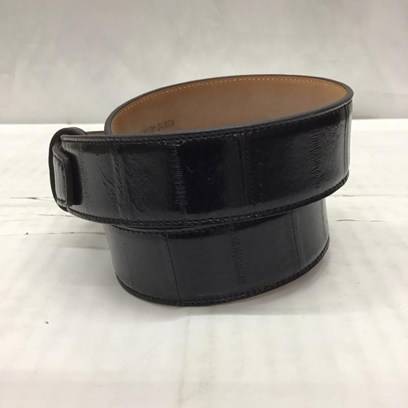 ドルチェアンドガッバーナ DOLCE&GABBANA ベルト・バックル ベルト BC2647 ロゴプレート 無地 黒 / ブラック /  メンズ USED 古着 中古 10116294