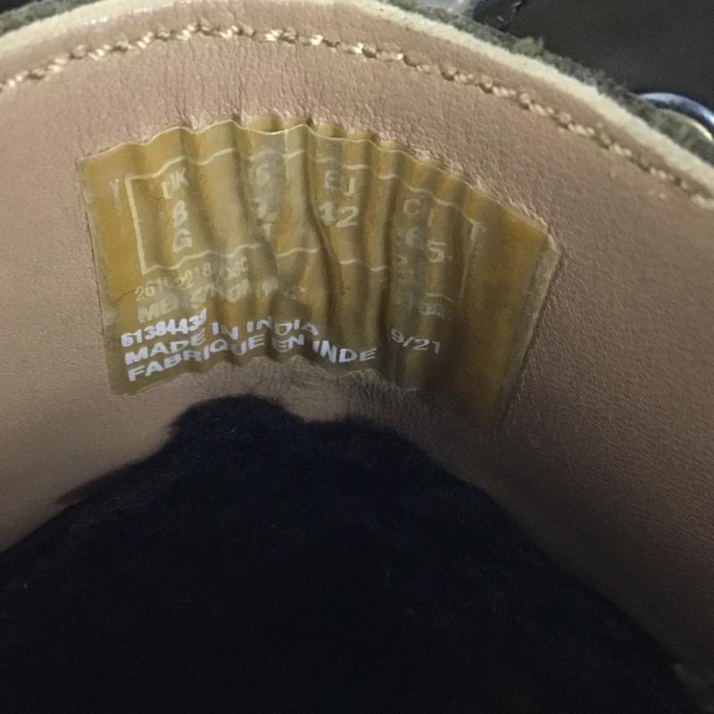 クラークス Clarks ブーツ ショートブーツ 61384438 レースアップブーツ ファスナー UK8 US：9 ロゴ、文字 カーキ / カーキ /  メンズ USED 古着 中古 10124189