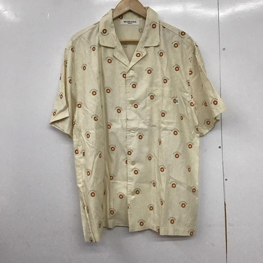 ジェラートピケオム GELATO PIQUE HOMME シャツ、ブラウス 半袖 半袖シャツ プリントシャツ ポケットシャツ ルームウェア L プリント ベージュ / ベージュ /  メンズ USED 古着 中古 10149587