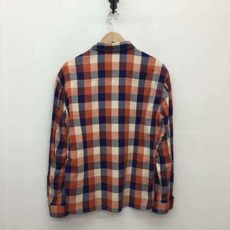 フラットヘッド The Flat Head シャツ、ブラウス 長袖 THE FLAT HEAD 長袖シャツ M チェック 橙 / オレンジ / X 青 / ブルー /  メンズ USED 古着 中古 10129220