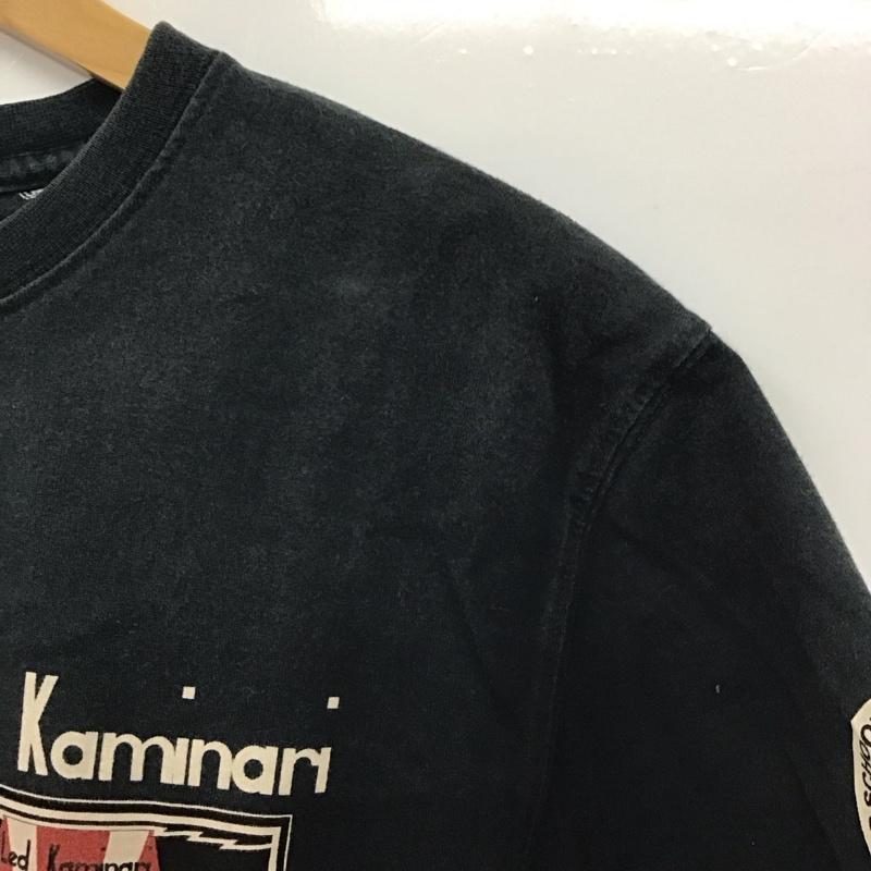 カミナリ KAMINARI Tシャツ 半袖 半袖カットソー プリントTシャツ クルーネックカットソー ted company ロゴ、文字 ダークグレー / ダークグレー /  メンズ USED 古着 中古 10150287