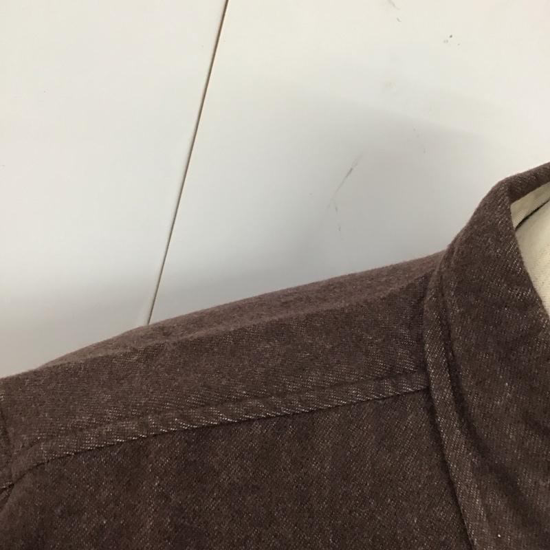 トミーヒルフィガー TOMMY HILFIGER シャツ、ブラウス 長袖 0887859447-204 起毛 M ワンポイント ダークブラウン / ダークブラウン /  メンズ USED 古着 中古 10111186