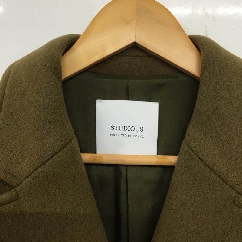 ステュディオス STUDIOUS コート コート一般 ロングコート アウター カラージャケット 1 無地 カーキ / カーキ /  レディース USED 古着 中古 10138406