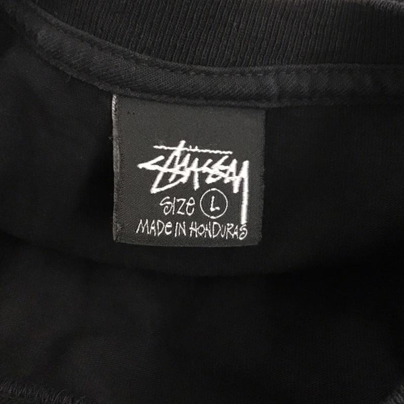 ステューシー STUSSY カットソー 長袖 長袖カットソー プリントカットソー クルーネック L プリント 黒 / ブラック /  メンズ USED 古着 中古 10126191