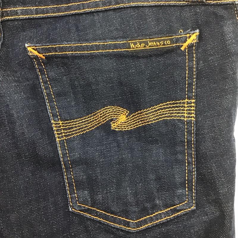 ヌーディージーンズ Nudie Jeans パンツ デニム、ジーンズ 1004617 LONG JOHN W28 L32 28インチ 無地 紺 / ネイビー /  メンズ USED 古着 中古 10107836