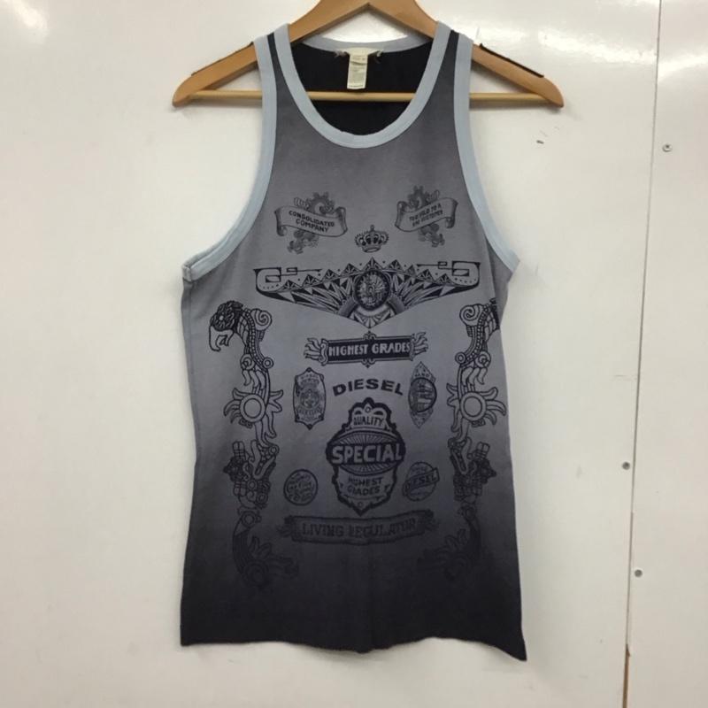 ディーゼル DIESEL タンクトップ タンクトップ タンクトップ ノースリーブカットソー クルーネック M プリント マルチカラー / マルチカラー /  メンズ USED 古着 中古 10145290