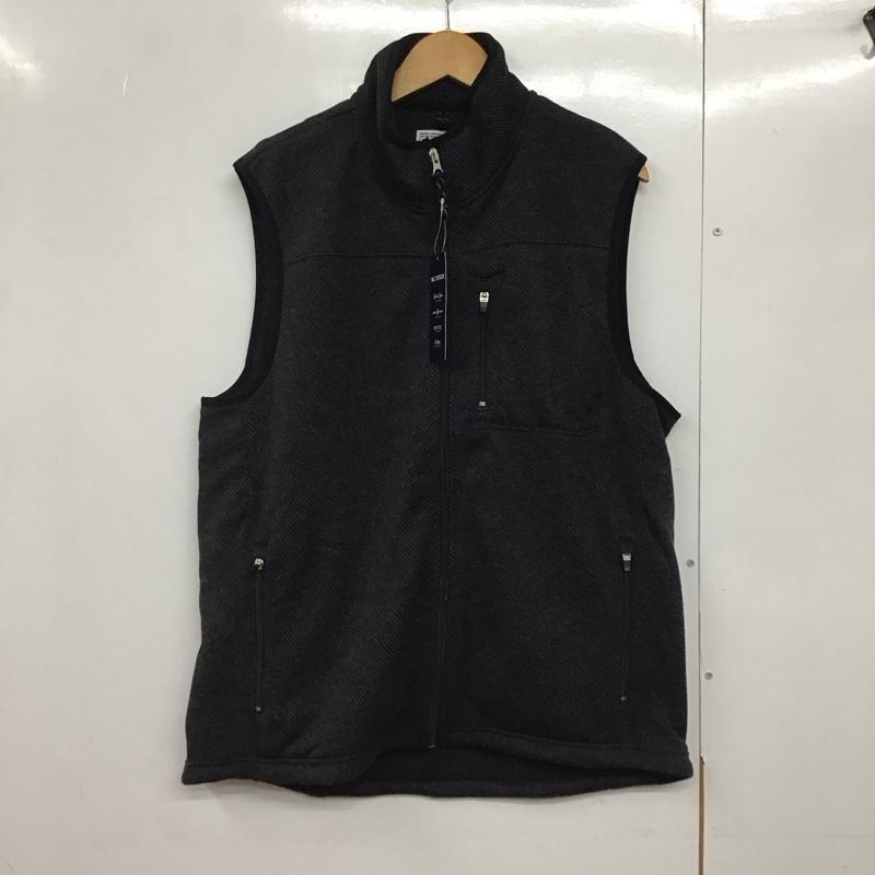 インヘリット INHERIT ベスト ベスト ジップアップベスト ノースリーブカットソー アウター スタンドカラー L 無地 黒 / ブラック /  メンズ USED 古着 中古 10141234