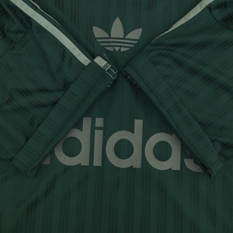 アディダス adidas Tシャツ 半袖 JP1028 XL ロゴ、文字 緑 / グリーン /  メンズ USED 古着 中古 10144404