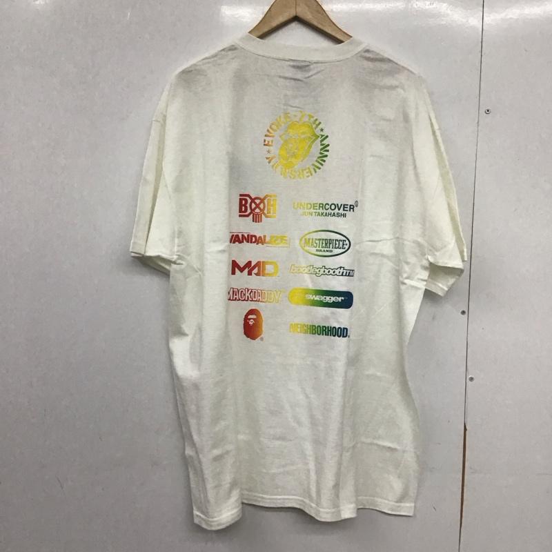 イウ゛ォーク EVOKE Tシャツ 半袖 半袖カットソー プリントTシャツ クルーネックカットソー XL プリント 白 / ホワイト /  メンズ USED 古着 中古 10148380