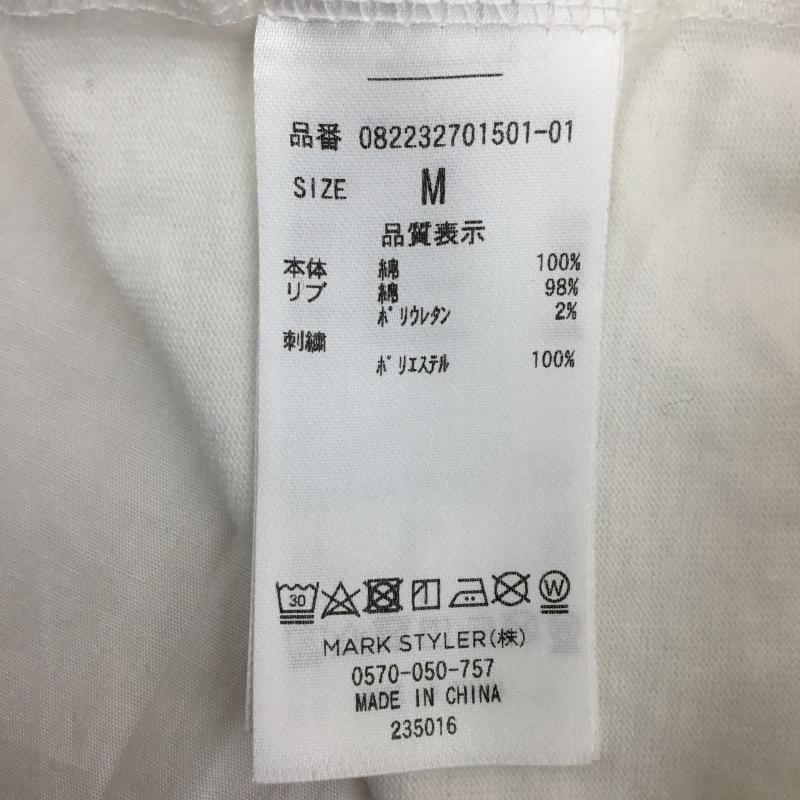 ジュエティ jouetie カットソー 長袖 M 刺繍 X ロゴ、文字 X プリント 白 / ホワイト /  レディース USED 古着 中古 10134785