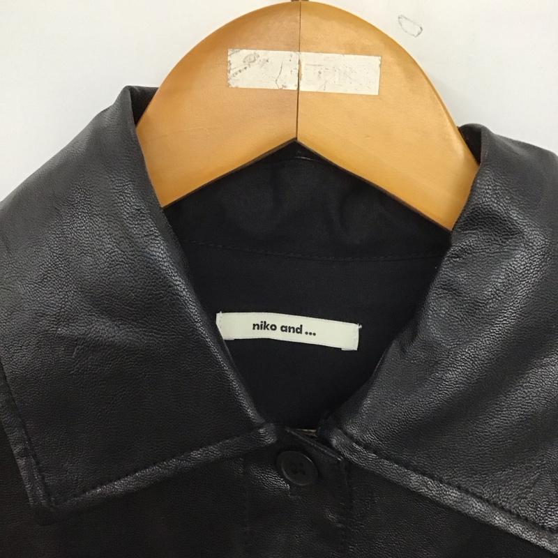 ニコアンド niko and... シャツ、ブラウス 長袖 長袖シャツ フェイクレザーシャツ FREE 無地 黒 / ブラック /  レディース USED 古着 中古 10146685