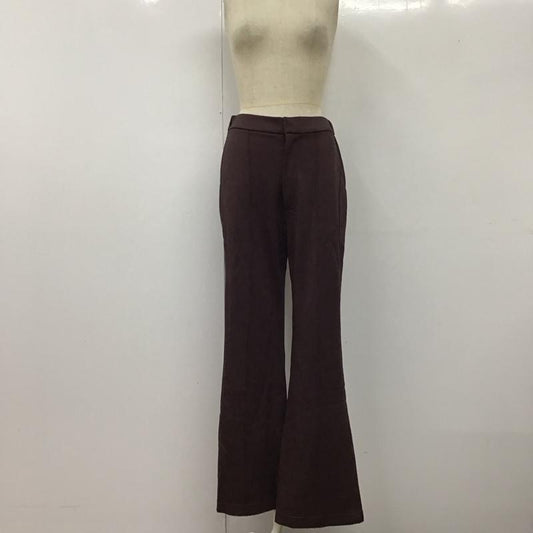 スローバイスライ THROW by SLY ボトムス ボトムス 030DS081-2720 TEXTURE CUT FLARE PT フレアパンツ 1 無地 茶 / ブラウン /  レディース USED 古着 中古 10120156