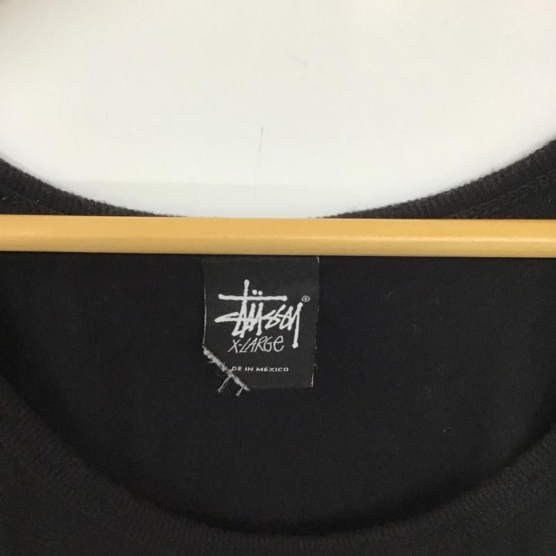 ステューシー STUSSY タンクトップ タンクトップ タンクトップ ノースリーブカットソー クルーネック XL ロゴ、文字 黒 / ブラック /  メンズ USED 古着 中古 10128660