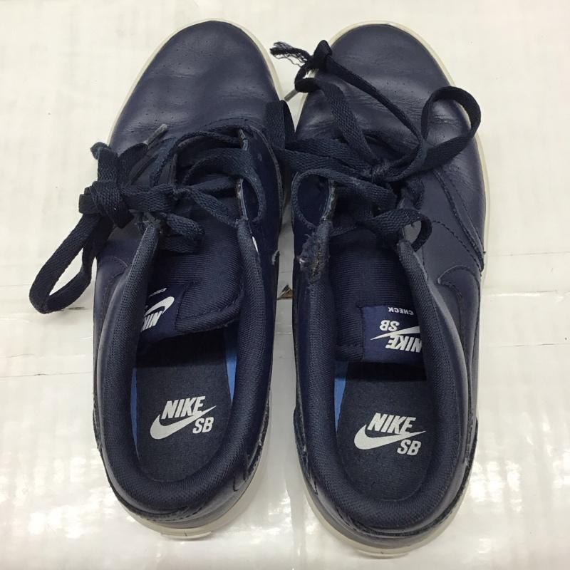 ナイキ NIKE スニーカー スニーカー 843900-441 SB CHECK SOLAR PRM 24cm 24.0cm ロゴ、文字 紺 / ネイビー / X 白 / ホワイト /  レディース USED 古着 中古 10118865
