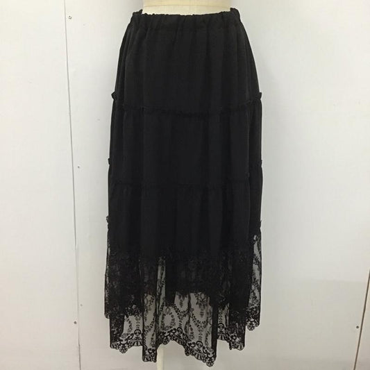 アクシーズファム axes femme スカート ロングスカート ロングスカート フレアスカート カジュアルスカート M 無地 黒 / ブラック /  レディース USED 古着 中古 10107707
