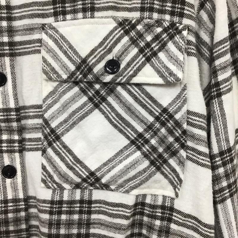 ゴールド GOLD シャツ、ブラウス 長袖 長袖シャツ チェックシャツ カラーシャツ ネルシャツ S チェック 白 / ホワイト / X 茶 / ブラウン /  メンズ USED 古着 中古 10134889