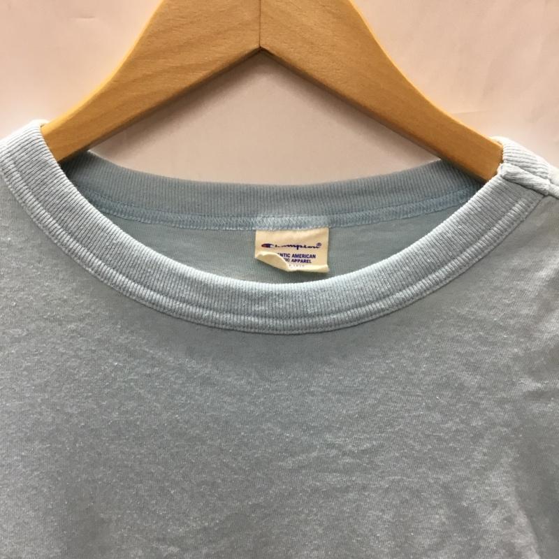 チャンピオン Champion Tシャツ 半袖 L 無地 水色 / ライトブルー /  メンズ USED 古着 中古 10110600