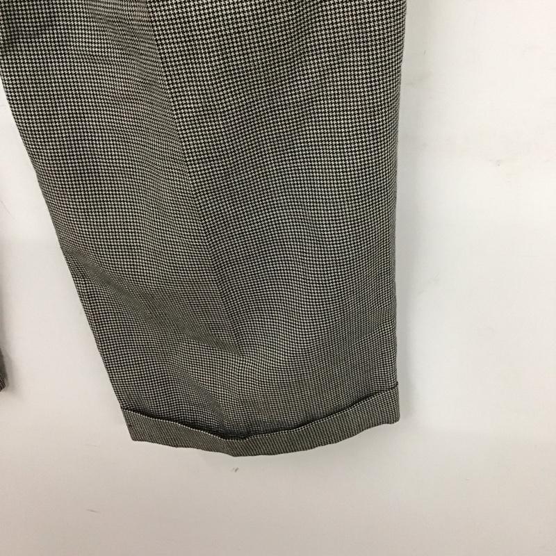 古着 USED パンツ スラックス Corbin 80s 90s スラックス ワイドパンツ カジュアルパンツ 千鳥格子 白 / ホワイト / X 黒 / ブラック /  メンズ USED 古着 中古 10106548
