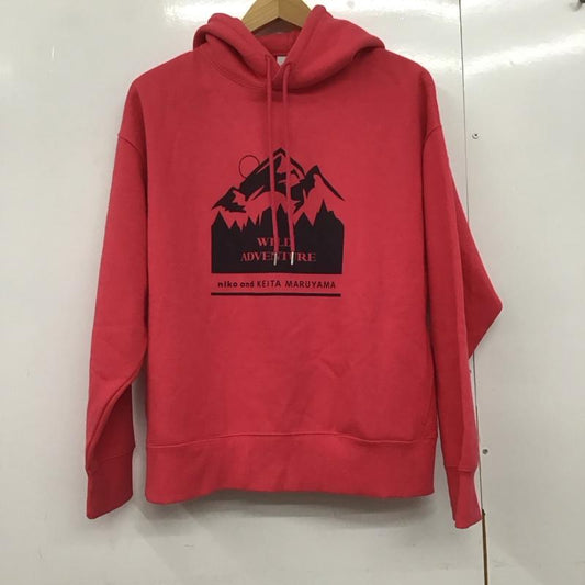 ニコアンド niko and... パーカー 長袖 KEITA MARUYAMA FREE プリント 桃 / ピンク /  レディース USED 古着 中古 10144151