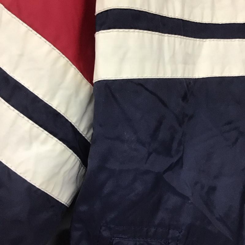 トミーヒルフィガー TOMMY HILFIGER ジャケット、上着 ジャンパー、ブルゾン ジップアップジャケット アウター 古着 L ロゴ、文字 赤 / レッド / X 紺 / ネイビー /  メンズ USED 古着 中古 10144793