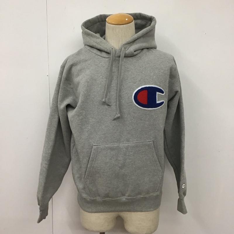 チャンピオン Champion パーカー 長袖 M 無地 灰 / グレー /  メンズ USED 古着 中古 10108015