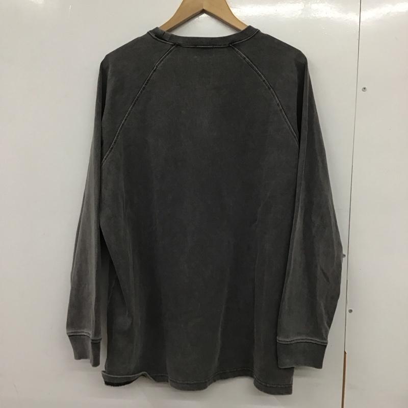 カブー KAVU カットソー 長袖 長袖カットソー プリントカットソー クルーネック ラグラン M ロゴ、文字 灰 / グレー /  メンズ USED 古着 中古 10132290