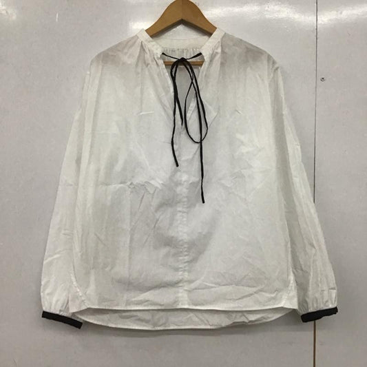 ウィムガゼット Whim Gazette シャツ、ブラウス 長袖 WGZ1031204A0016 スタンドギャザープルオーバー FREE 無地 白 / ホワイト /  レディース USED 古着 中古 10147219