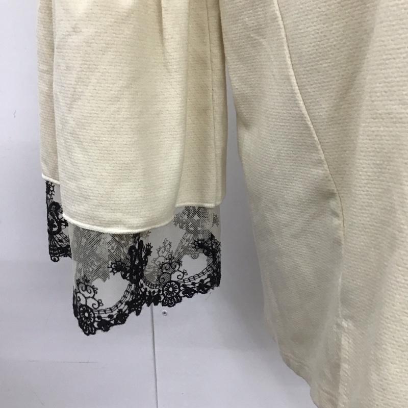 アクシーズファム axes femme カットソー 長袖 長袖カットソー フレアカットソー Vネック M 無地 ベージュ / ベージュ /  レディース USED 古着 中古 10126140