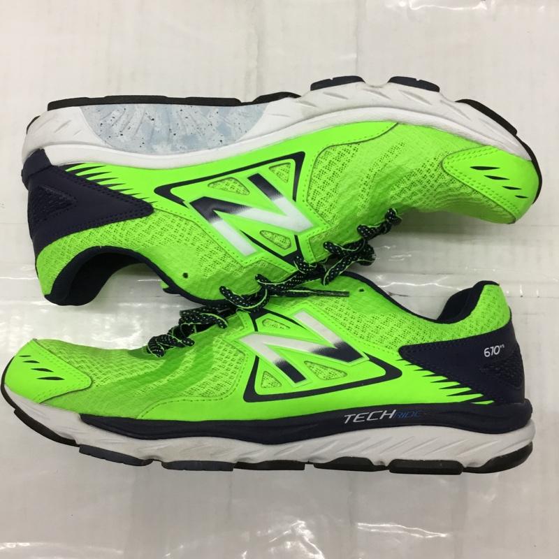 ニューバランス New Balance スニーカー スニーカー M670LB5 28cm ランニング 28.0cm ロゴ、文字 薄緑 / ライトグリーン / X 白 / ホワイト / X 紺 / ネイビー /  メンズ USED 古着 中古 10109203